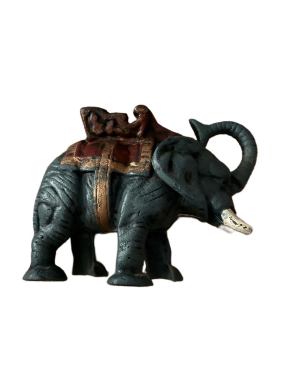Decorative Cast Iron Elephant Mechanical Bank - Picture 2 of 5